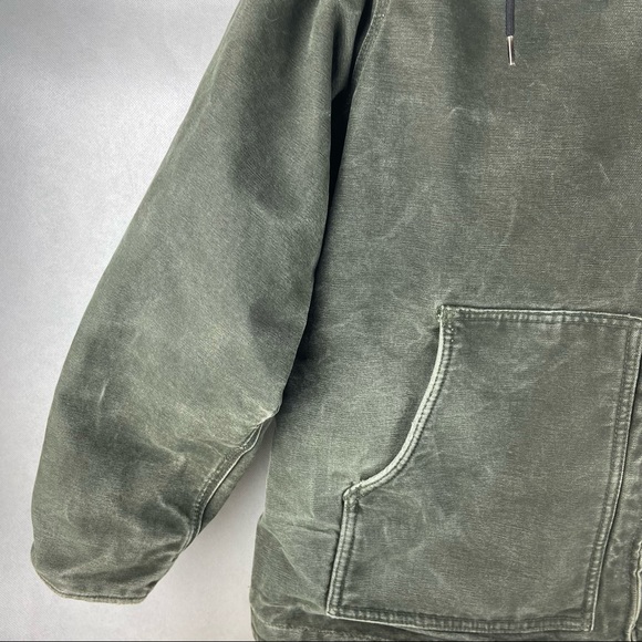 Vintage CARHARTT Womens size Large or Mens Medium Y2K detachable hood green - Picture 3 of 12